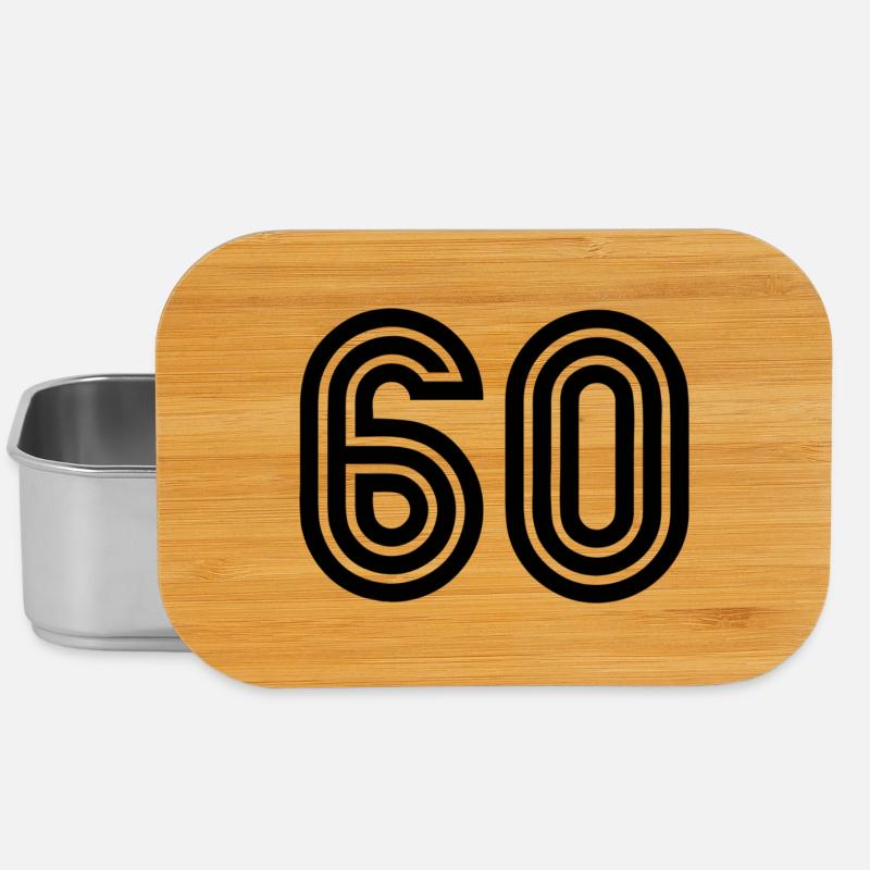 60. 60 ANS. 60e ANNIVERSAIRE. ANNIVERSAIRE 60 ANS. - Boîte à goûter - argent