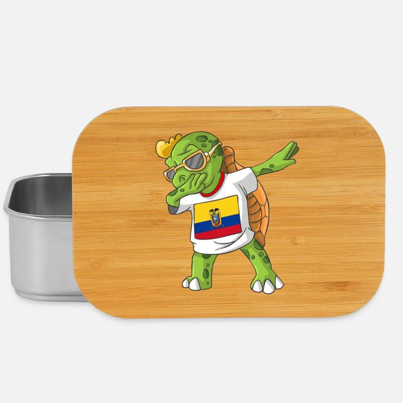 Ecuador Dabbing Schildkröte - Lunch Box - Silber