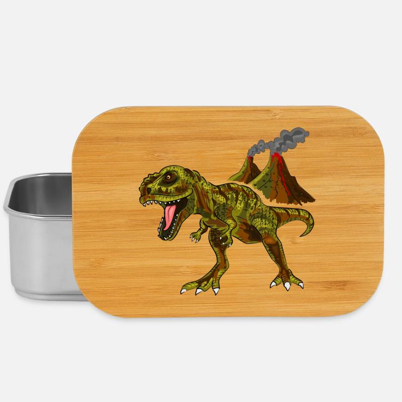 Dinosaurier Vulkan - Lunch Box - Silber