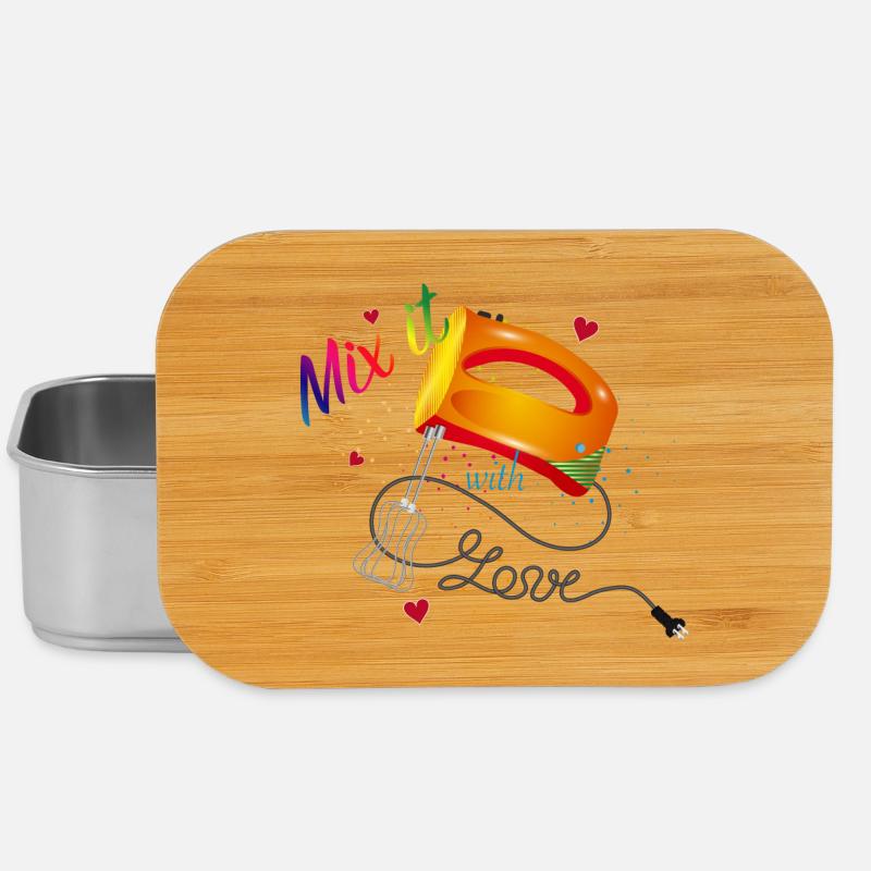 farbenfrohes Handrührgerät mit coolem Spruch - Lunch Box - Silber