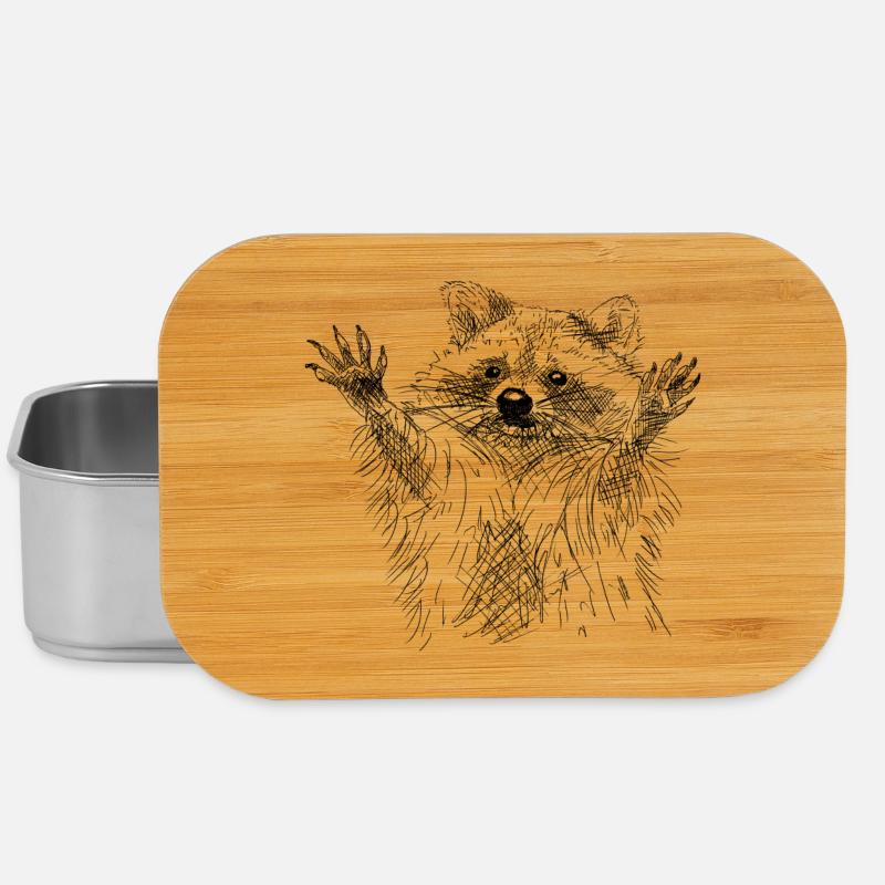 Raccoon - Lunch Box - silver
