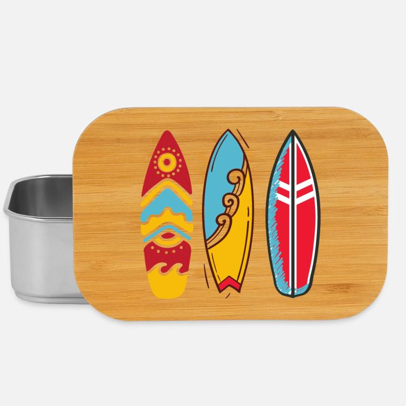 Drei Pop-Art-Surfbretter - Lunch Box - Silber