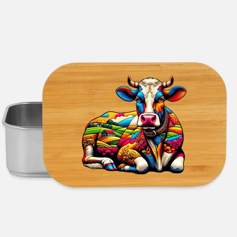 Vache - Boîte à goûter - argent