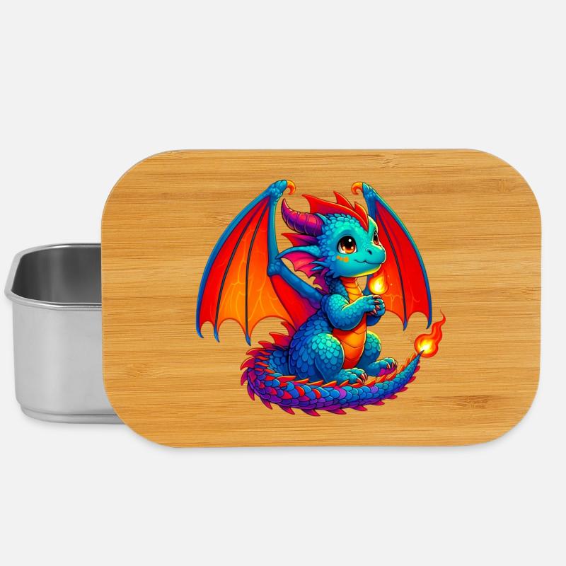 Drache - Lunch Box - Silber