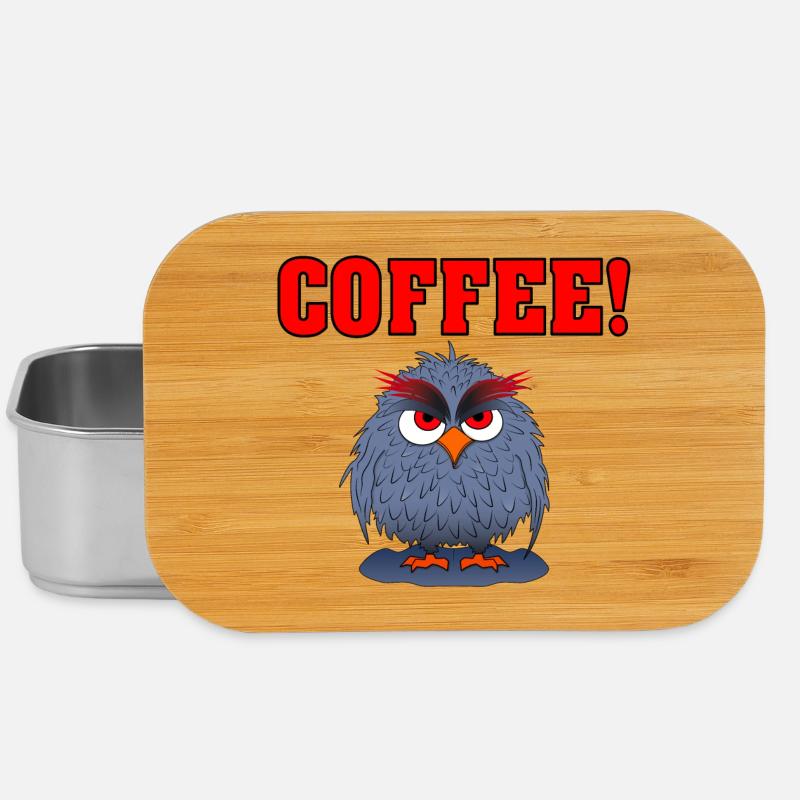 Eule COFFEE ROT - Lunch Box - Silber