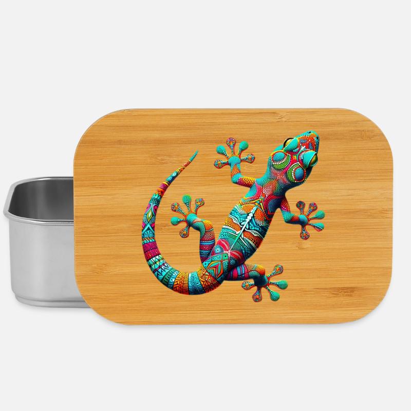 Gecko - Lunch Box - Silber