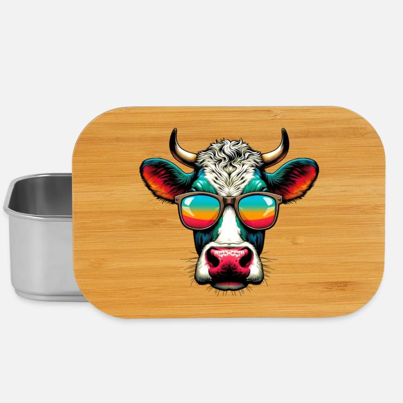 Kuh - Lunch Box - Silber