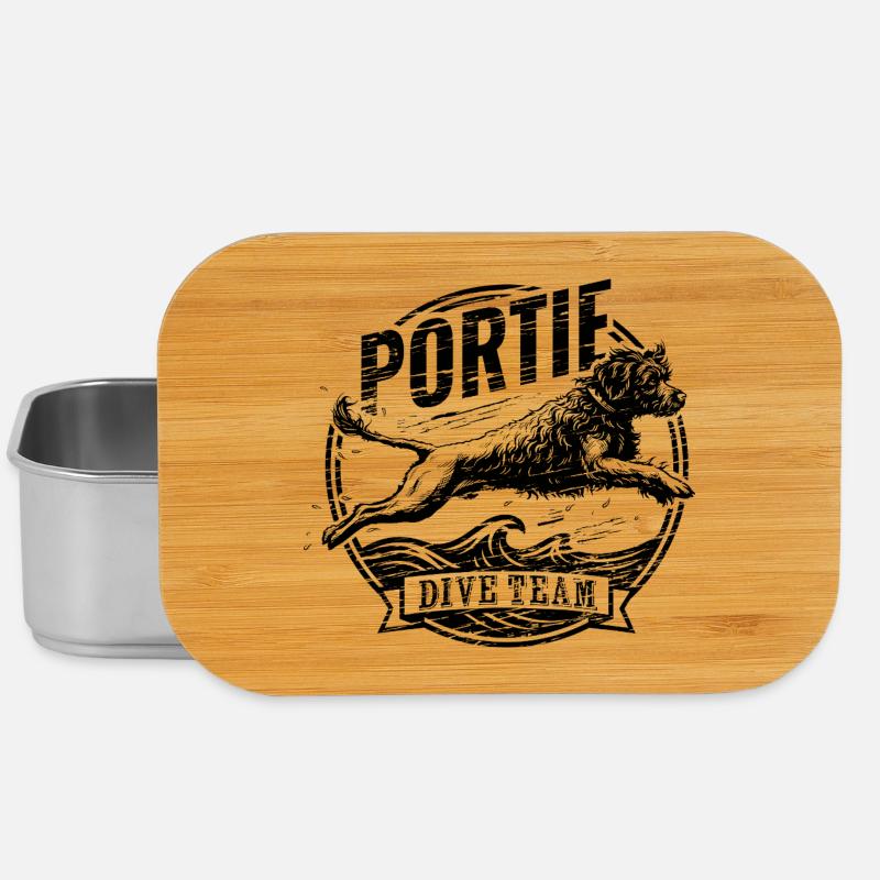 Chien d’eau portugais - Équipe de plongée - Boîte à goûter - argent