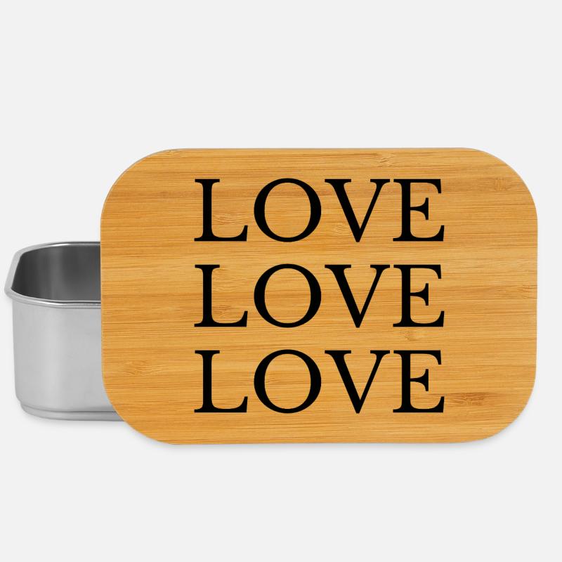love - Lunch Box - silver