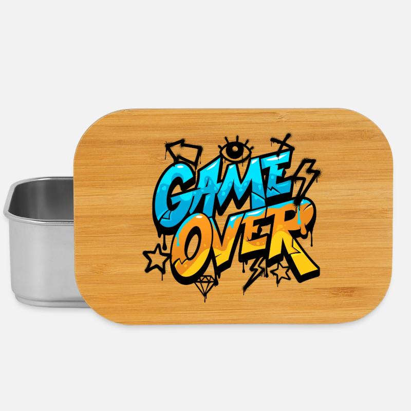 Game Over Neon Splash - Lunch Box - silver