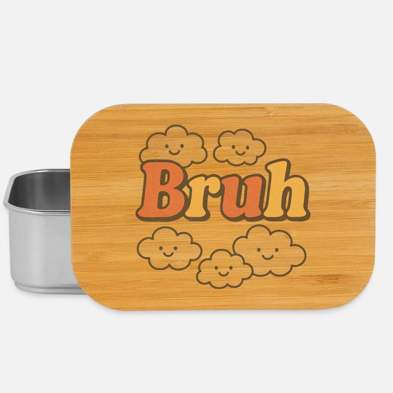 Bruh Clouds Typographie des paillettes - Boîte à goûter - argent