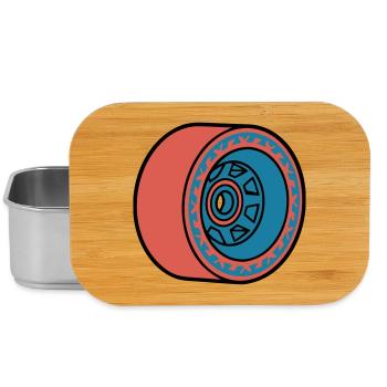 Skateboard Rolle Longboard - Lunch Box - Silber - Vorne