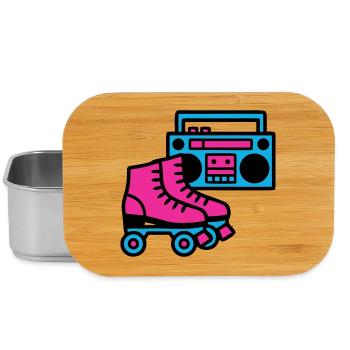 Rollschuhe Boombox 80er Retro - Lunch Box - Silber - Vorne