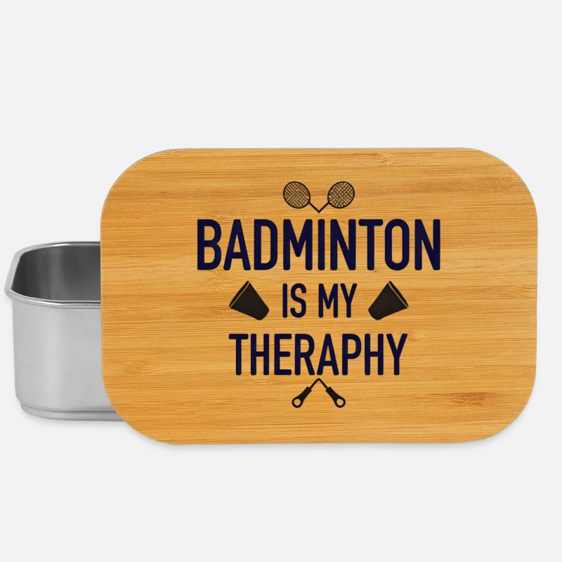 Badminton Is My Therapy - Lunch Box - silver