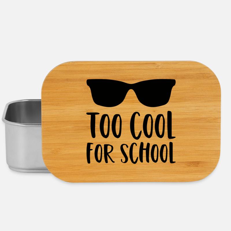 Schule Spruch Too Cool For School Sonnenbrille - Lunch Box - Silber