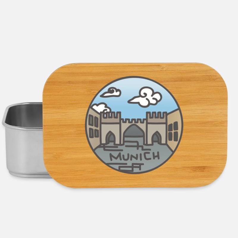 München Illustration - Lunch Box - Silber