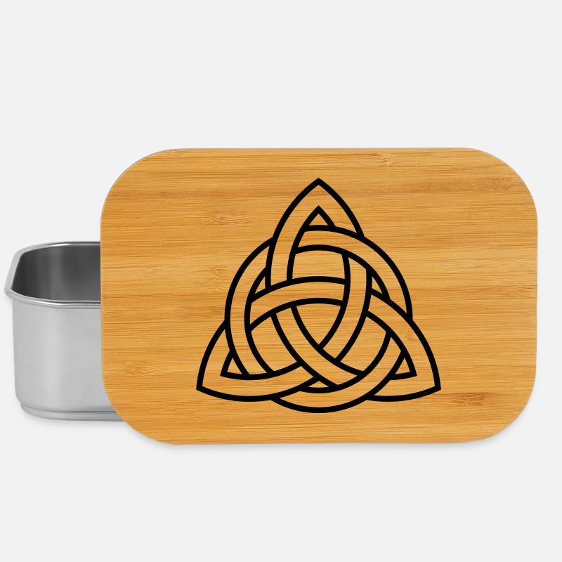 Triqueta celtique ou symbole triquetra BLANC - Boîte à goûter - argent