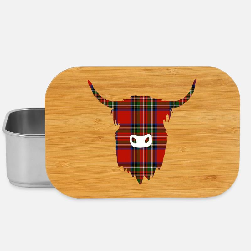 Highland Coo - Lunch Box - silver