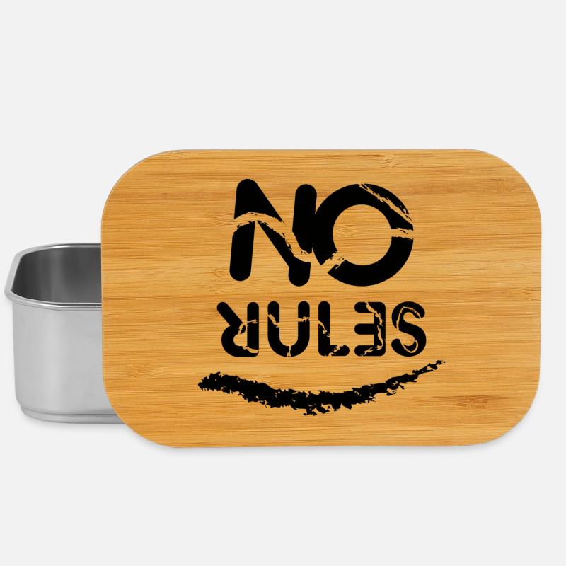 No Rules sign - Lunch Box - silver