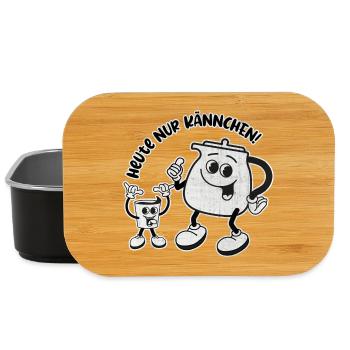 Heute nur Kännchen. Wird ein harter Tag – RETRO - Lunch Box - Schwarz - Vorne