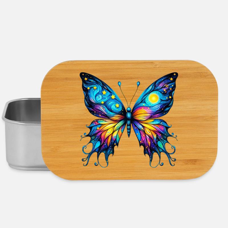Van Gogh Schmetterling - Lunch Box - Silber