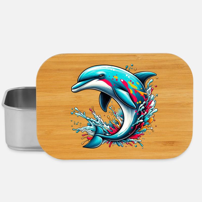 Delfin - Lunch Box - Silber