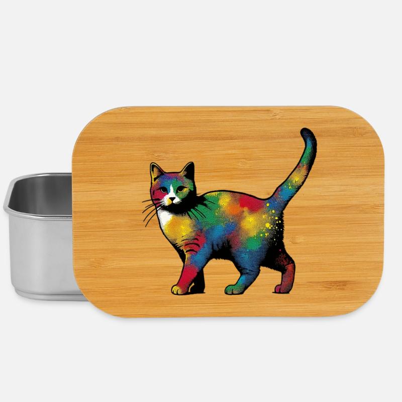 Katze - Lunch Box - Silber