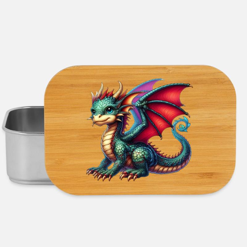 Drache - Lunch Box - Silber
