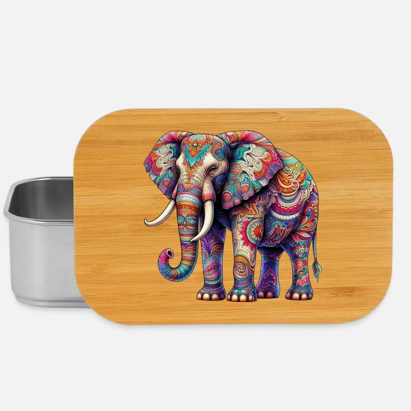 Elefant - Lunch Box - Silber