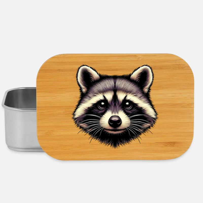 Raccoon - Lunch Box - silver
