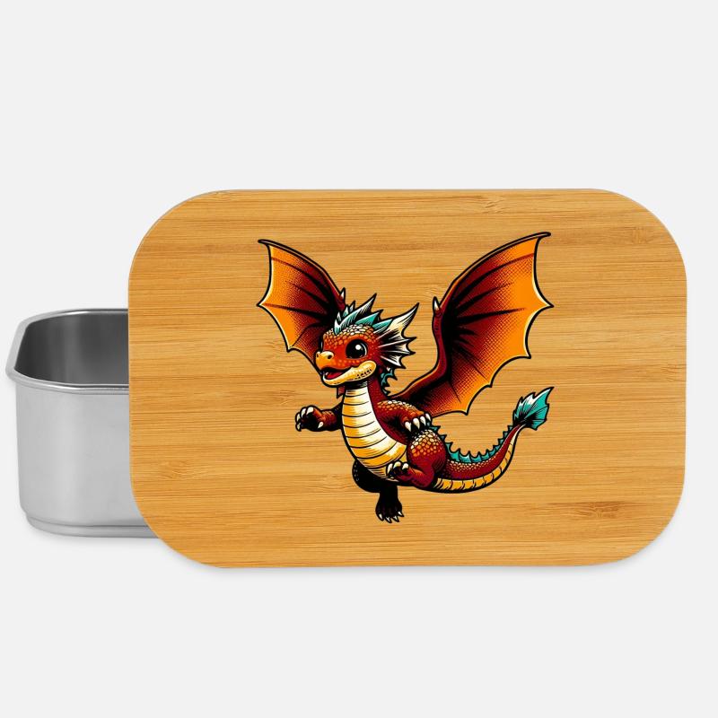 Drache - Lunch Box - Silber