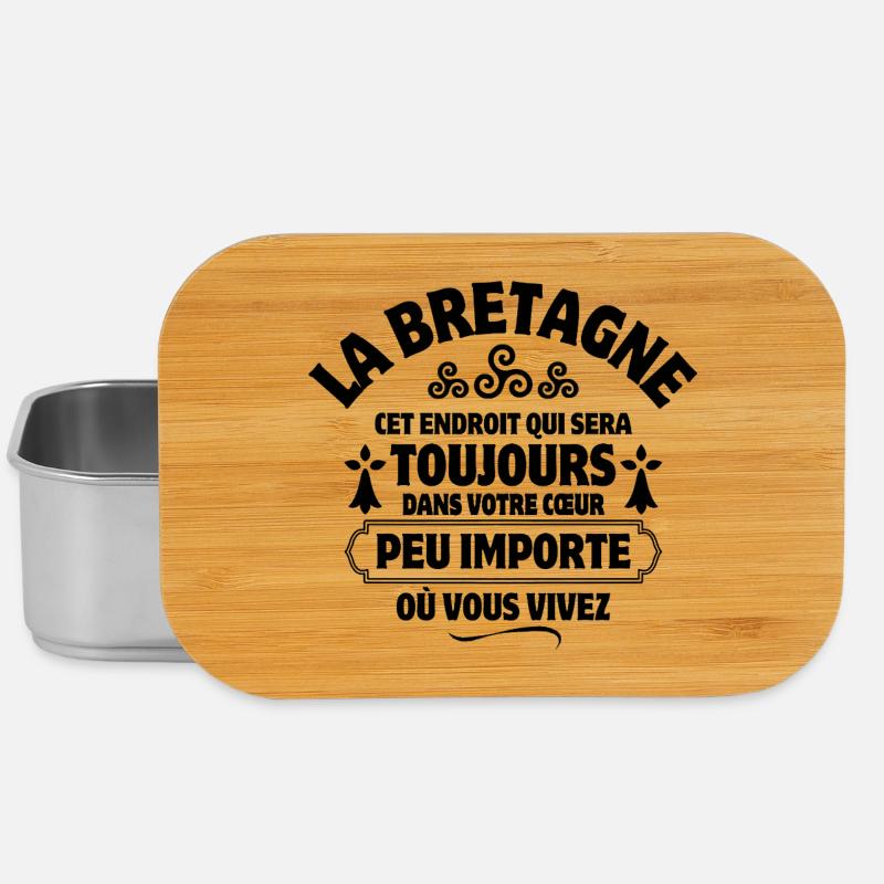 Bretagne, Breton, celte, je suis Breton - Boîte à goûter - argent