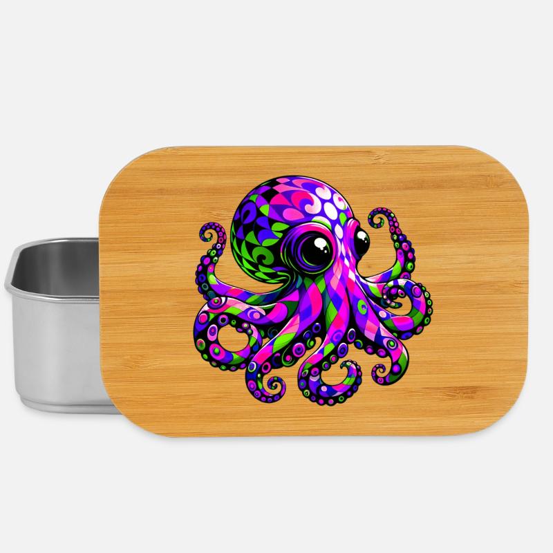Krake - Lunch Box - Silber