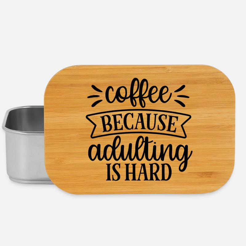 Coffee Because Adulthood Is Hard - Lunch Box - silver