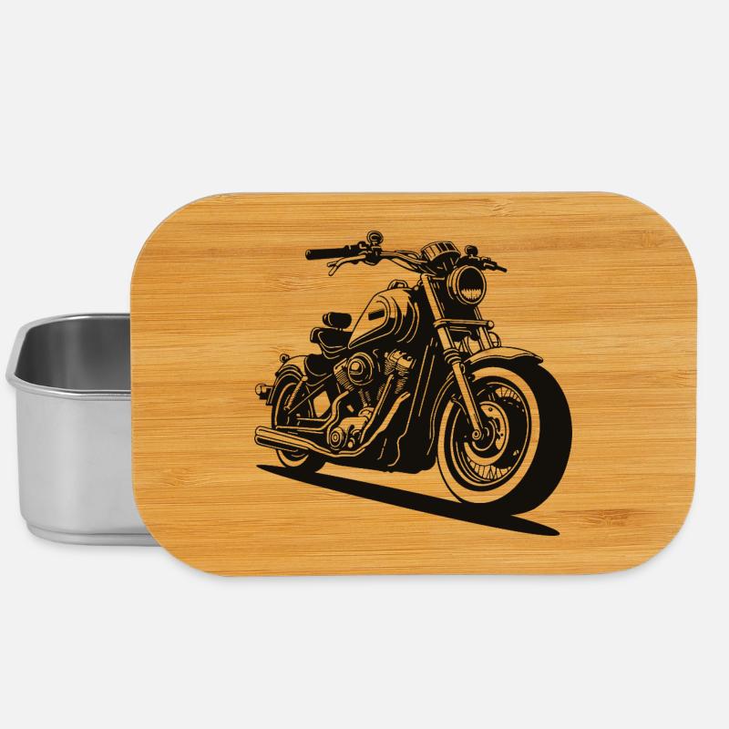 Retro Biker Style - Lunch Box - Silber