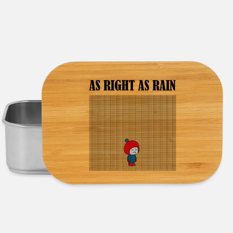 As_right_as_rain_black - Lunch Box - Silber