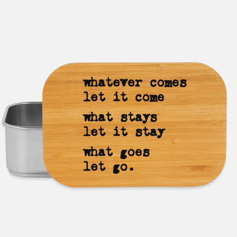 whatever comes let it come – Mindset – Typo-Motiv - Lunch Box - Silber