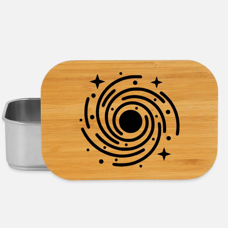 Galaxy & Black Hole | Universe Symbol - Lunch Box - silver