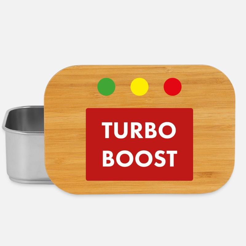 Texte rétro du turbo boost - Boîte à goûter - argent