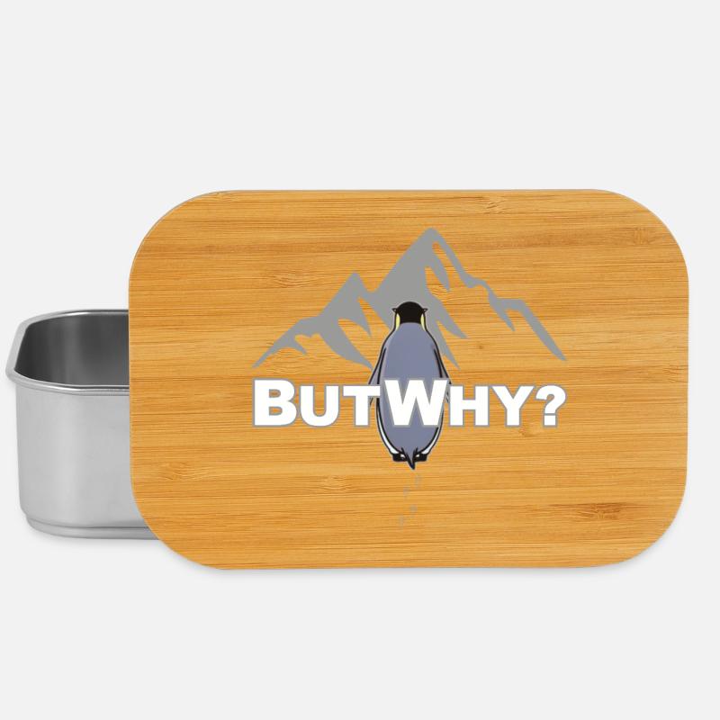 But Why? Penguin Meme Motivation - Lunch Box - silver
