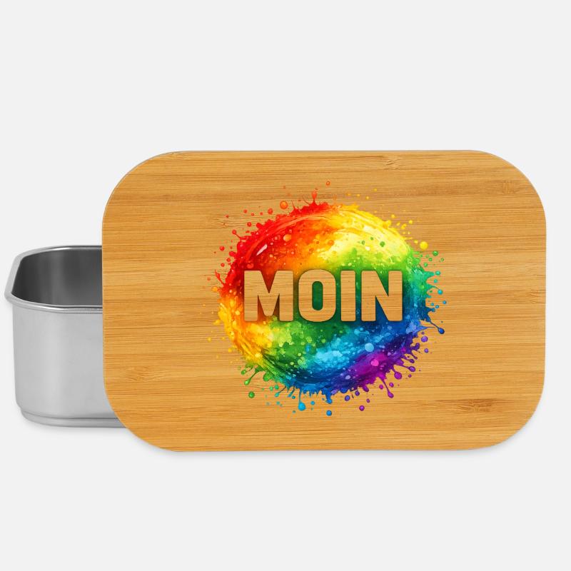 Moin im Regenbogenwasserfall - Lunch Box - Silber