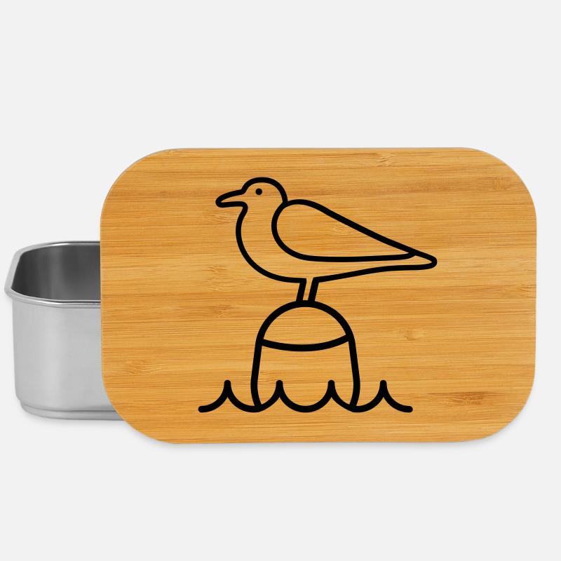 Möwe Moin - Lunch Box - Silber