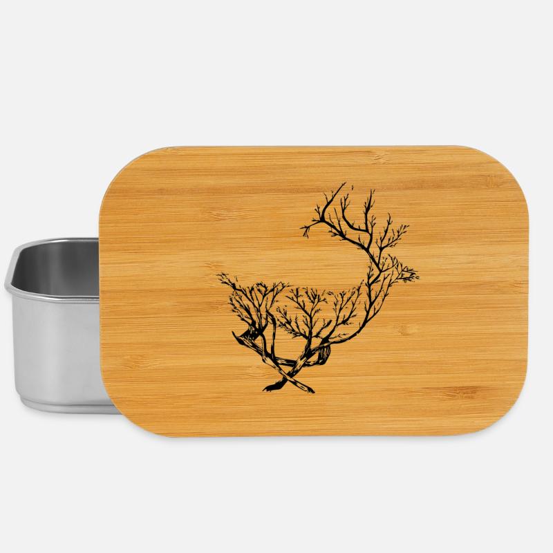 Kunstvoller Hirsch - Lunch Box - Silber
