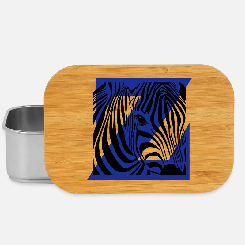 Zebra-Mix - Lunch Box - Silber