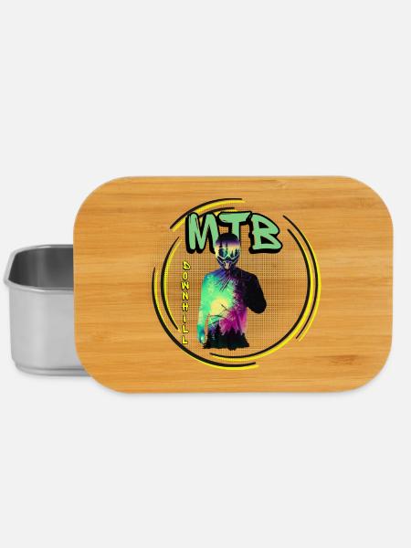 MTB Downhill mit Biker - Lunch Box - Silber