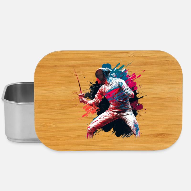 Color Explosive Fencer Graffiti - Lunch Box - silver