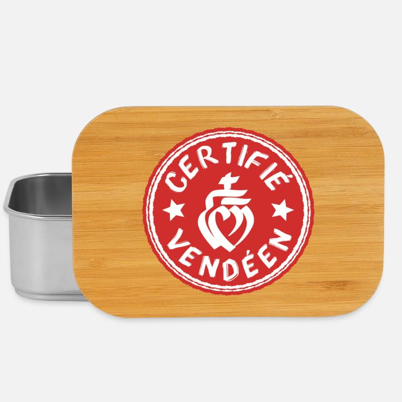 Logo certifié vendéen rouge et blanc - Boîte à goûter - argent
