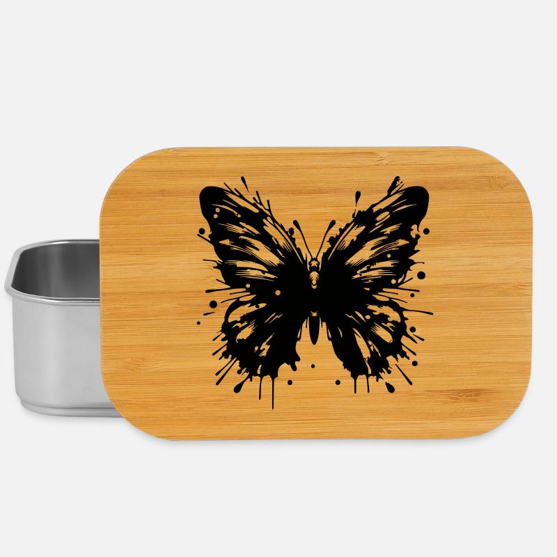 Schmetterling - Lunch Box - Silber
