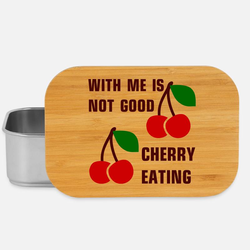 With me is not good cherry eating - Lunch Box - Silber