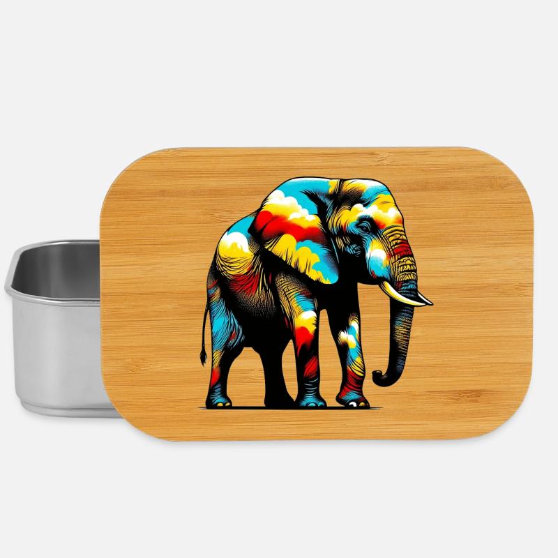 Elefant - Lunch Box - Silber